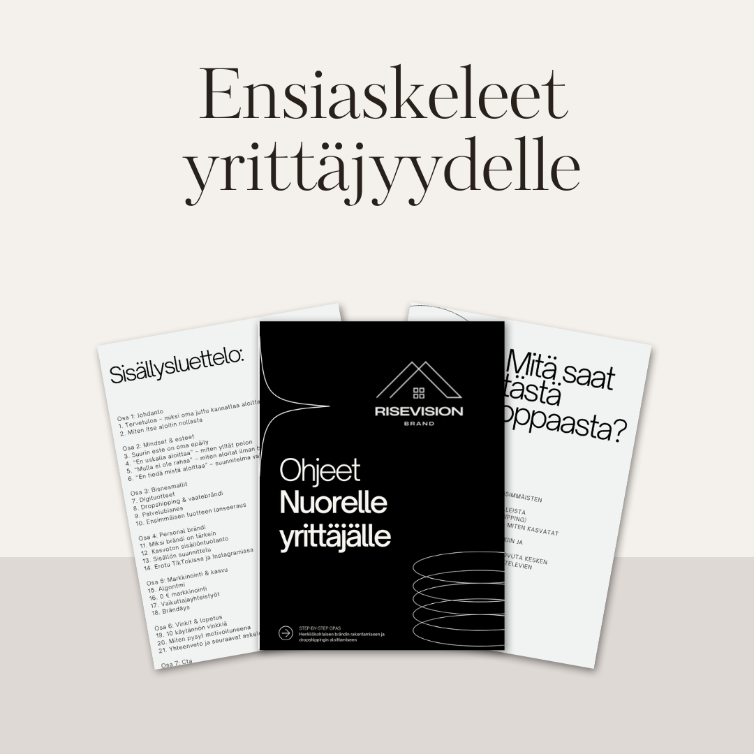 Ohjeet nuorelle yrittäjälle
